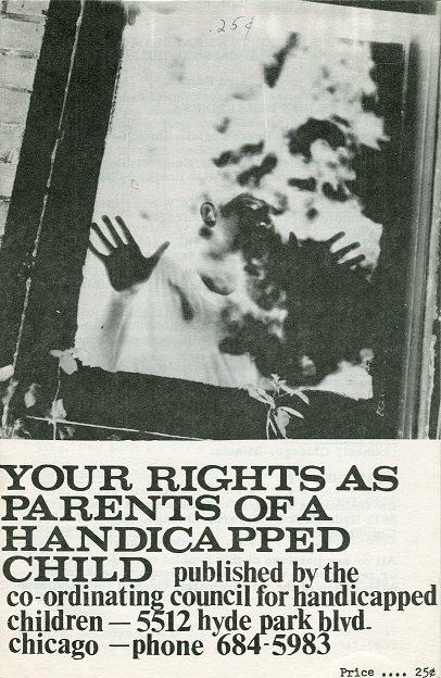 your rights as parents of a handicapped pamplet disability history america