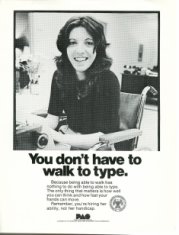 you don't have to walk to type pas advertisement disability history america