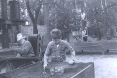 boy playing black white photograph disability history america
