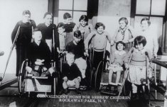 convalescent home for hebrew children males females black white photgraph disability america