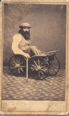 man cart sepia photograph disability history america